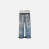 2000s Metro Blue Graphic Relaxed Urban Beat Denim