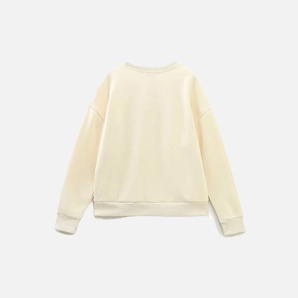 Air Drop Retro Print Crewneck alternatif görünüm
