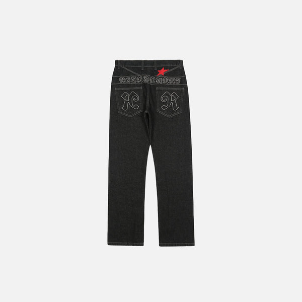 Black Relaxed Stellar Denim alternatif görünüm