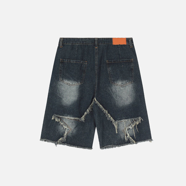 Worn-In Celestial Denim Shorts alternatif görünüm