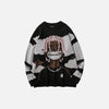 Happy Face Knit Sweatshirt