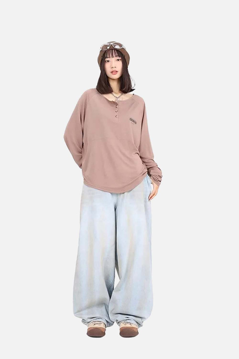 Light Wash Hip Trousers