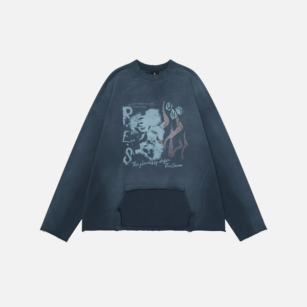 Torn Block Vintage Crewneck alternatif görünüm