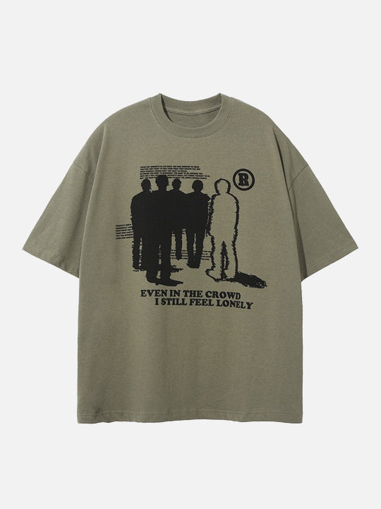 Lonely Crowd Time-Worn Boxy-Fit T-Shirt