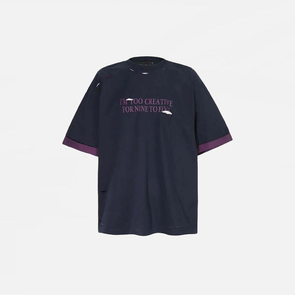 Heritage Fragment Designed Stamped T-Shirt alternatif görünüm