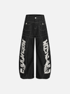 Split Design Coated Denim
