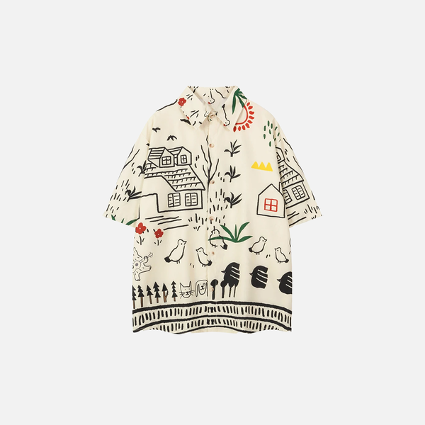 Spray Tag Broadcloth Short Sleeve Shirt