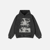 Metro Eye Graphic Faded Oversized Sweatshirt