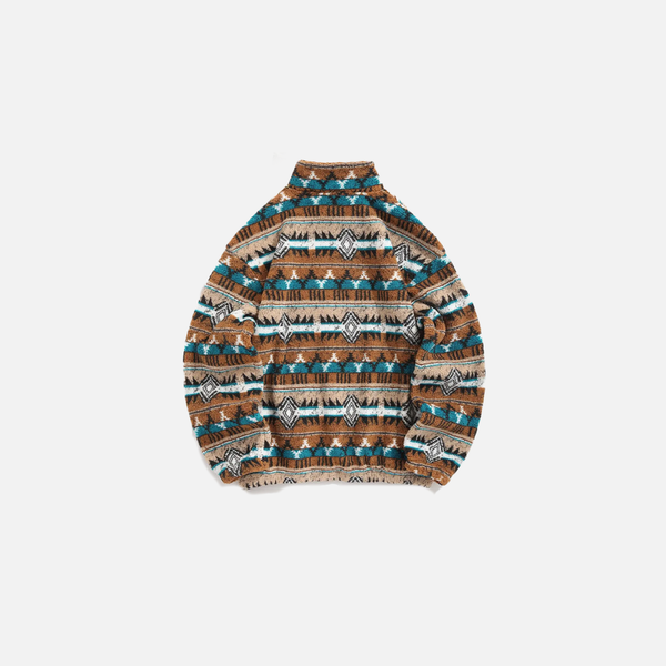 Tribal Print Polar Fleece Top alternatif görünüm