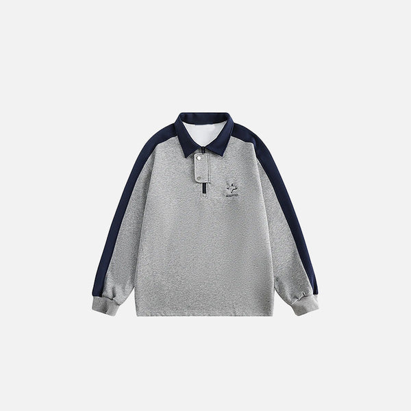 Track Stitch Embroidered Sweatshirt alternatif görünüm