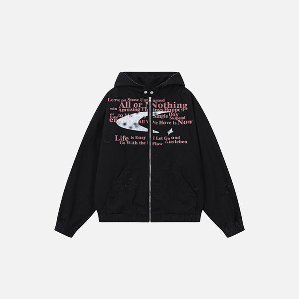 Bold All-Or-Nothing Zip-Up Sweatshirt alternatif görünüm