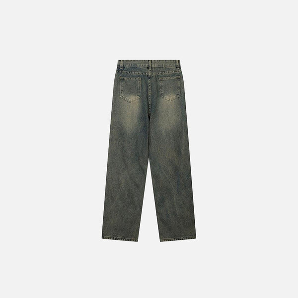 2000s High Street Denim Relaxed Trousers alternatif görünüm