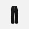 High-Rise Black Solid Street Pants
