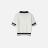 Chic Placket-Neck Collar Knit T-Shirt