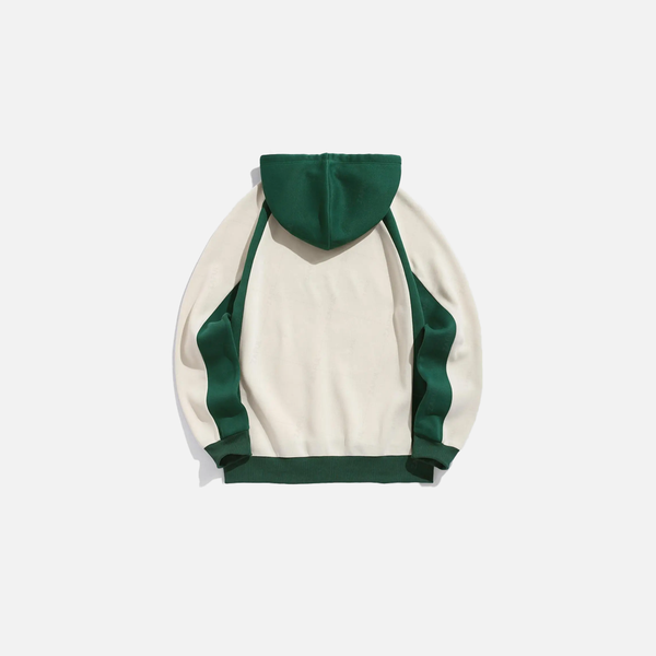 Cozy Letter Fleece-Lined Sweatshirt alternatif görünüm