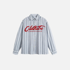 Script Stripe Print Easy Long Shirt