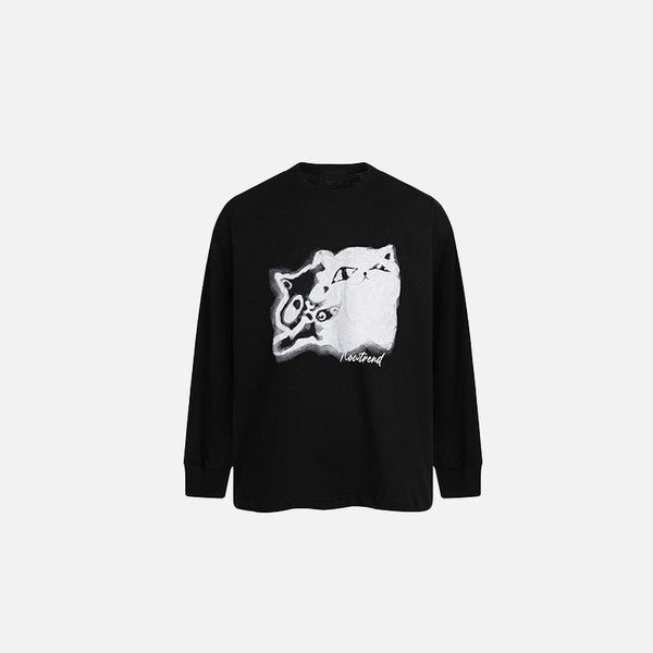 Abstract Dual Whisker Illustrated T-Shirt alternatif görünüm