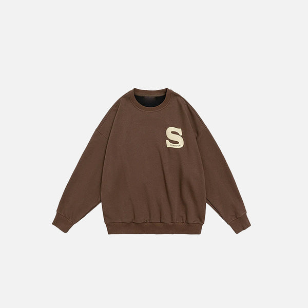Puff Letter Graphic Sweatshirt alternatif görünüm