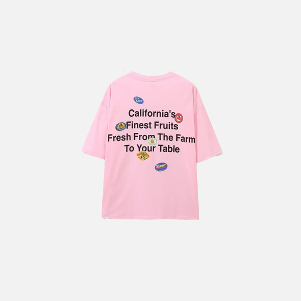 Pink Print Breezy-Cut Heat-Wave T-Shirt alternatif görünüm