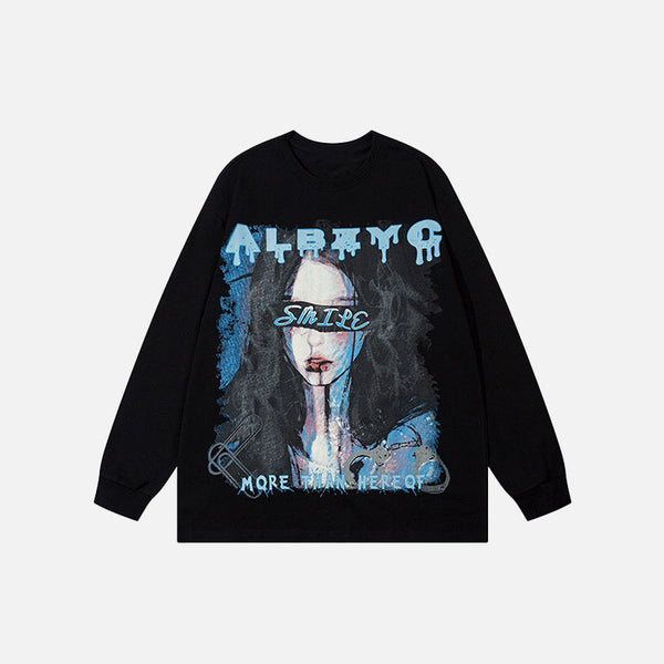 Blindfold Cartoon Boxy Sweatshirt