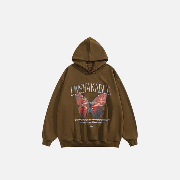 Unshakable Butterfly Graphic Sweatshirt alternatif görünüm
