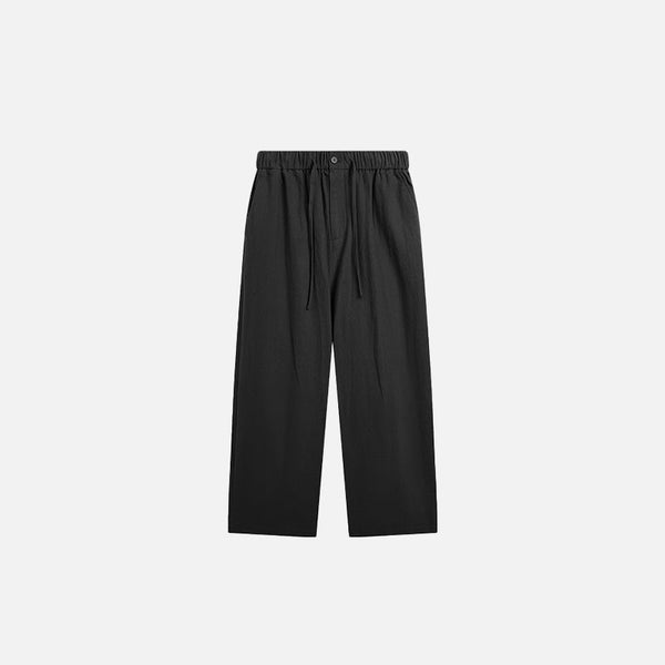 Solid Loose Baggy Trousers alternatif görünüm