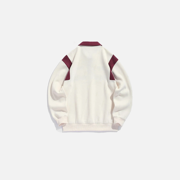 Dual-Tone Graphic Polo Fleece alternatif görünüm