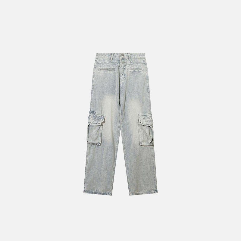 Bell-Leg Multi Pockets Denim