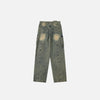 Striped Multi-Utility Relaxed Denim