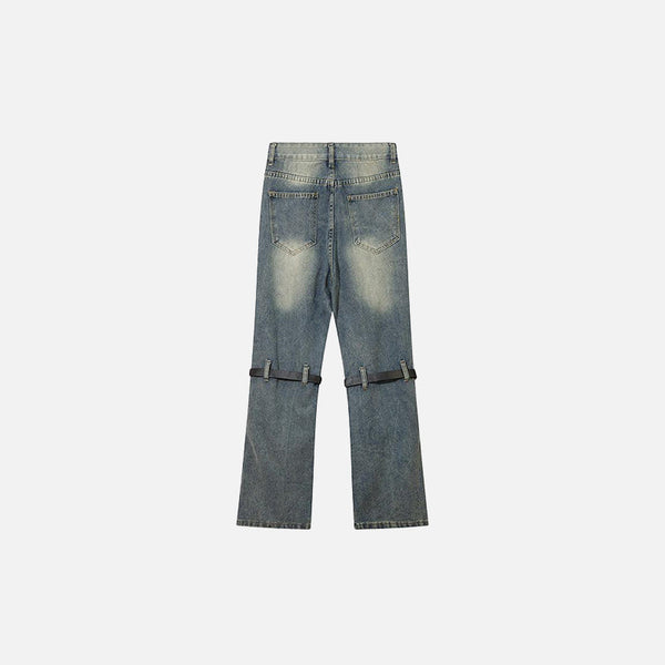 Detachable Versatile Denim Trousers alternatif görünüm