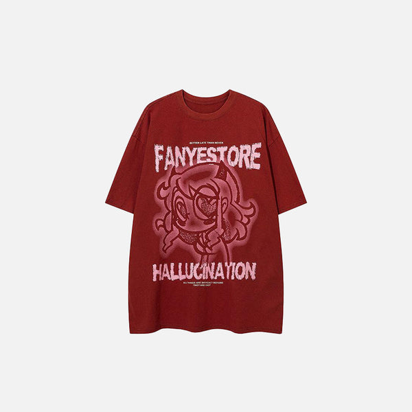 Hallucination Cel-Shaded Girl T-Shirt alternatif görünüm