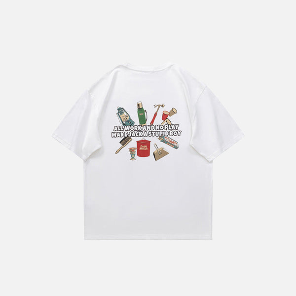 Relaxed Short-sleeved Motivate T-Shirt alternatif görünüm