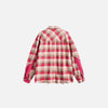 Shattered Red Check Woven Top