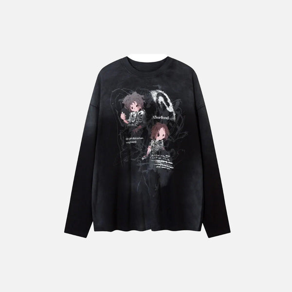 Baggy Time-Worn New-Millennium Print T-Shirt