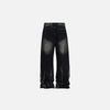Etched Texture Straight Denim