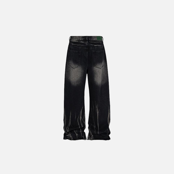 Etched Texture Straight Denim alternatif görünüm