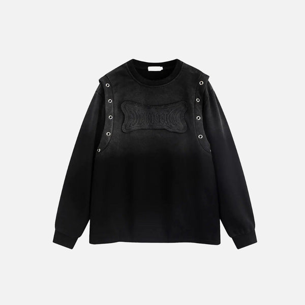 Stud Texture Sweatshirt alternatif görünüm