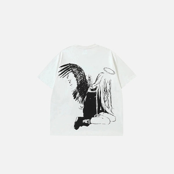 Millennium Fallen And Divine Contrast T-Shirt alternatif görünüm