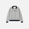 Drop Collar Stitch Script Sweatshirt