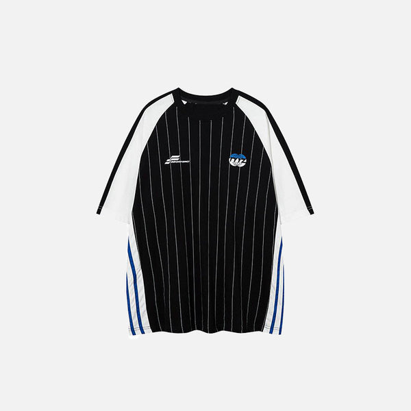 Contrast Color Stripe Active T-Shirt alternatif görünüm