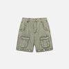 Khaki Multi-Pocket Baggy Denim