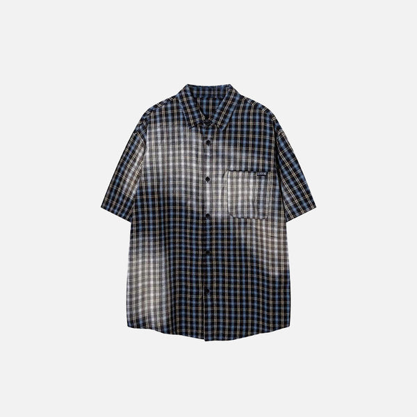 Rugby Plaid Polo Relaxed Top alternatif görünüm