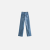 High-Rise Hollow Torn Blue Denim