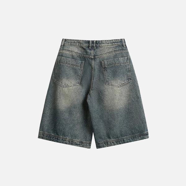 Timeless Wide Leg Denim Shorts alternatif görünüm