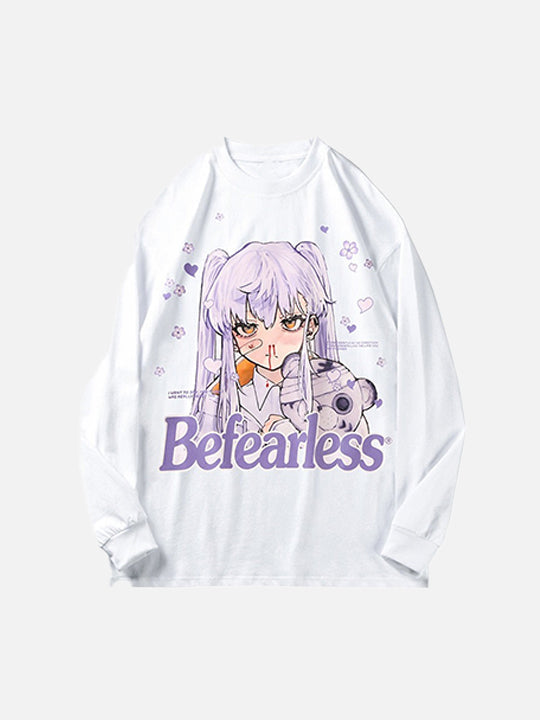 Girl Fearless Be Long Sleeve T-Shirt alternatif görünüm