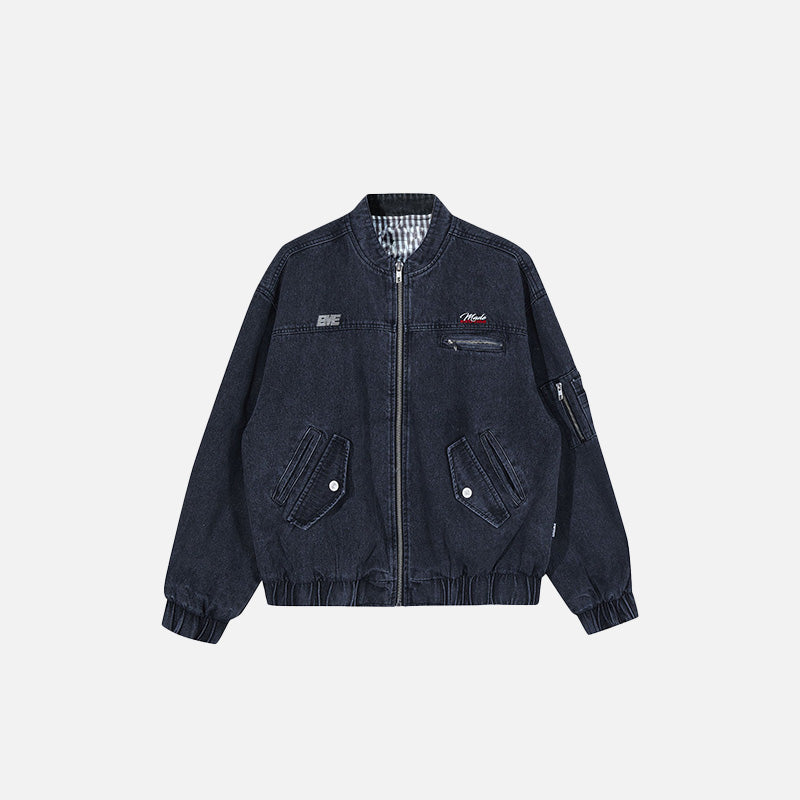 2000s Washed Western Zip-Up Jacket