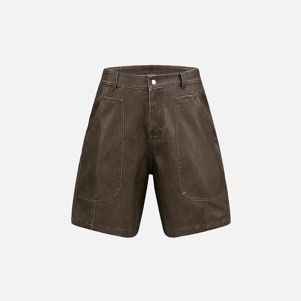 Deep Pocket Patchwork Shorts alternatif görünüm