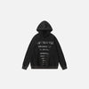 Front view of the black Energetic Vibe Hoodie in a gray background