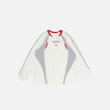 Front view of the gray Vintage Breeze Sport T-shirt in a gray background