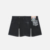 Stitchwork Pockets Oversized Denim Shorts